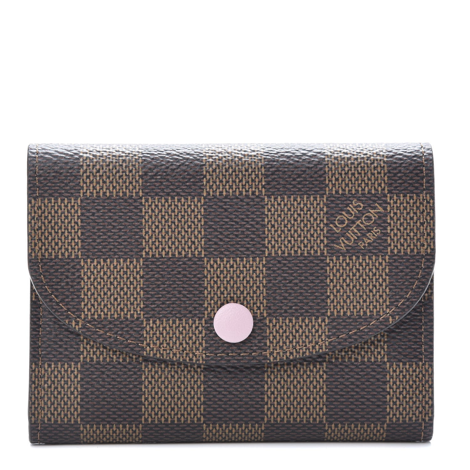 Louis Vuitton Damier Ebene Rosalie Coin Purse Rose Ballerine 1 of 8