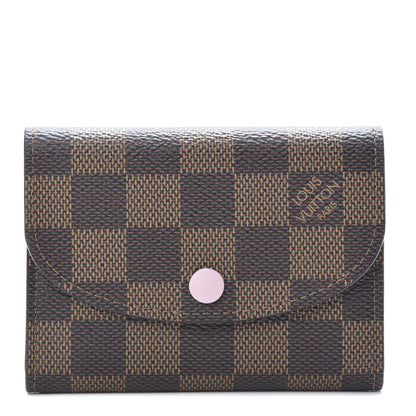 Louis Vuitton Damier Ebene Rosalie Coin Purse Rose Ballerine 1 of 8