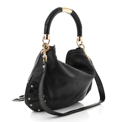 Gucci Calfskin Medium Indy Top Handle Hobo Black 3 of 10