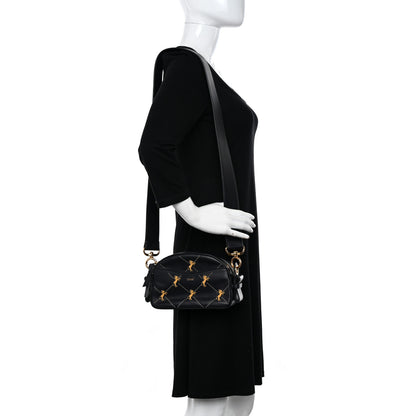 Chloe Smooth Calfskin Little Horses Embroidered Shoulder Bag Black 2 of 10