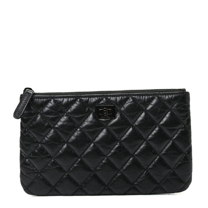 Chanel Aged Calfskin Quilted Medium Reissue Cosmetic Case So Black 1 of 7
