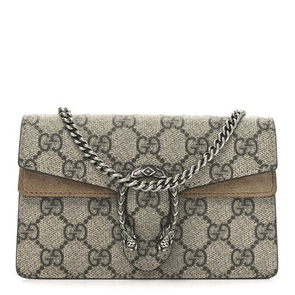 Gucci GG Supreme Monogram Super Mini Dionysus Shoulder Bag Taupe 1 of 10