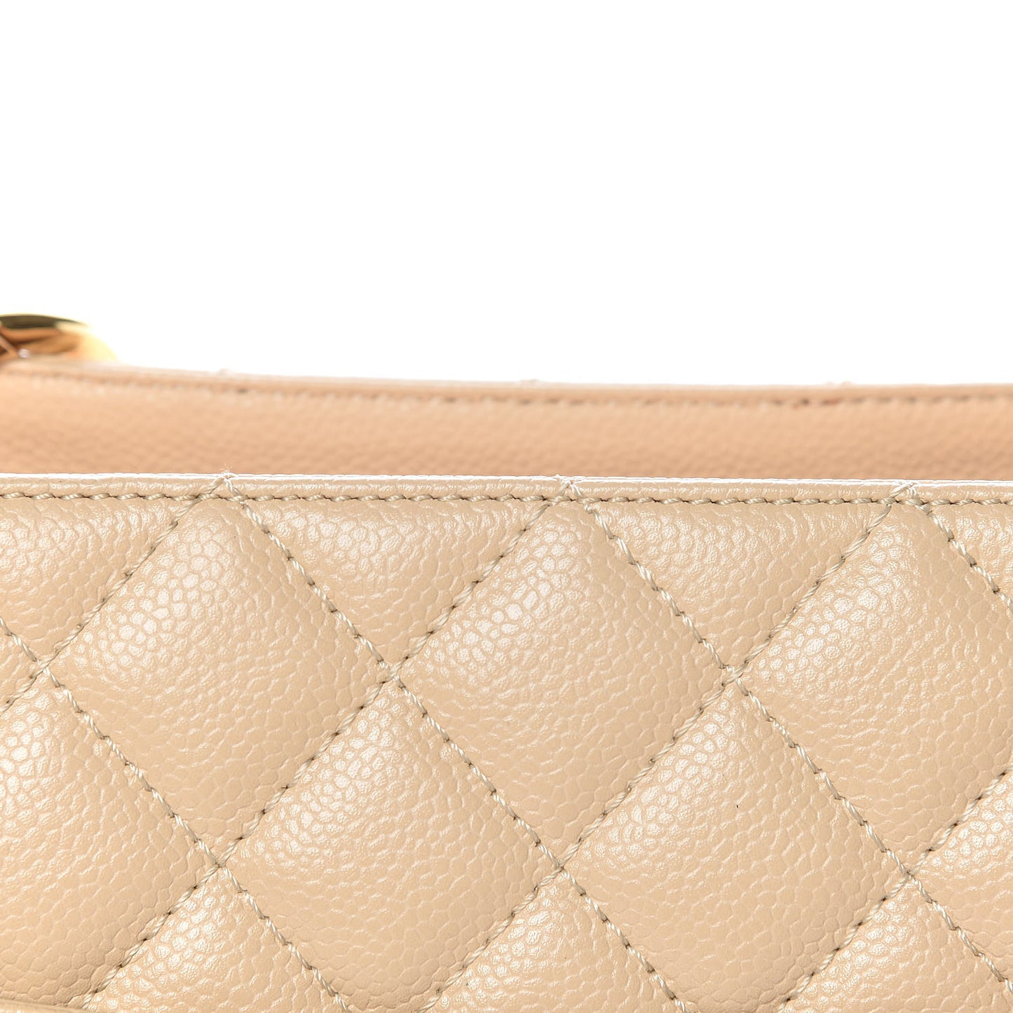 Caviar Quilted Grand Shopping Tote GST Beige Clair