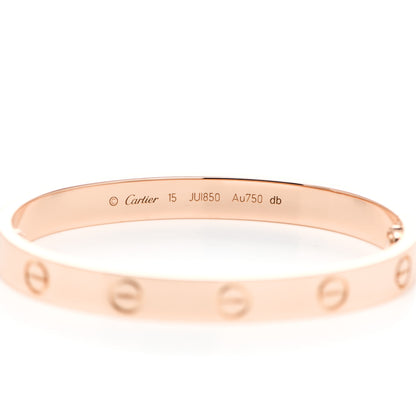 Cartier 18K Pink Gold LOVE Bracelet 15 3 of 5
