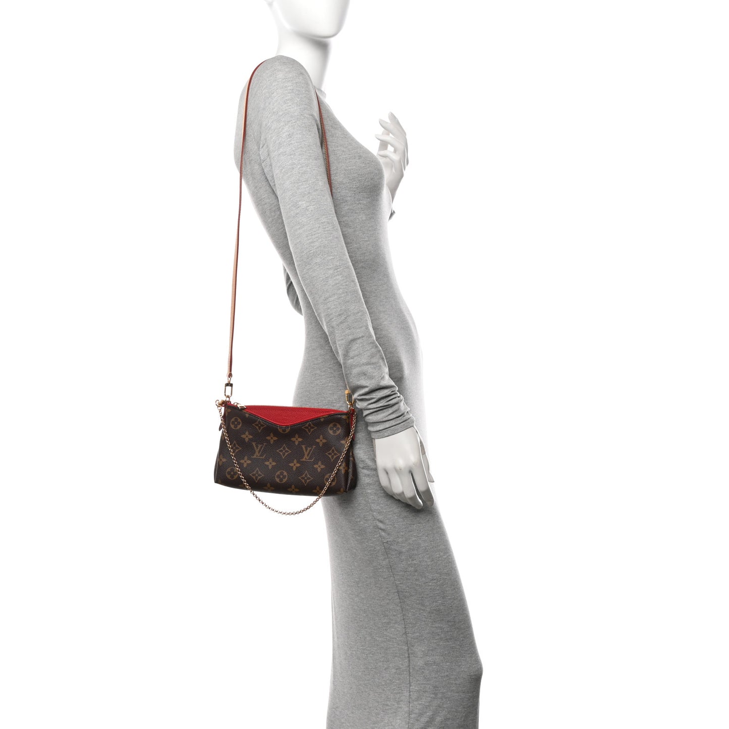 Monogram Pallas Clutch Cherry