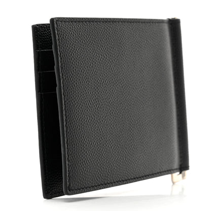 Saint Laurent Grain De Poudre Bill Clip Card Case Black 3 of 8