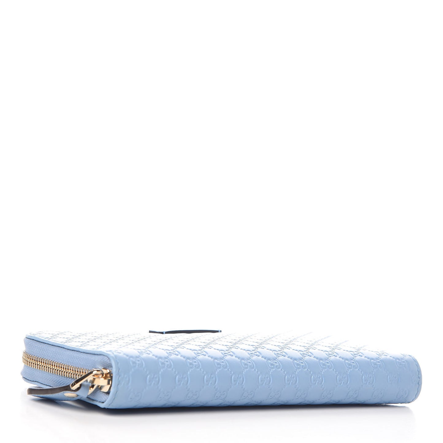 Microguccissima Zip Around Wallet Mineral Blue