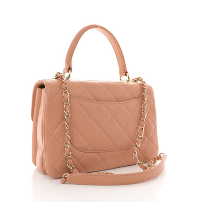 Chanel Lambskin Quilted Small Trendy CC Dual Handle Flap Bag Camel 3 of 13