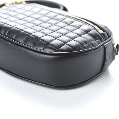 Celine Calfskin Quilted Small C Charm Bag Black 7 of 9