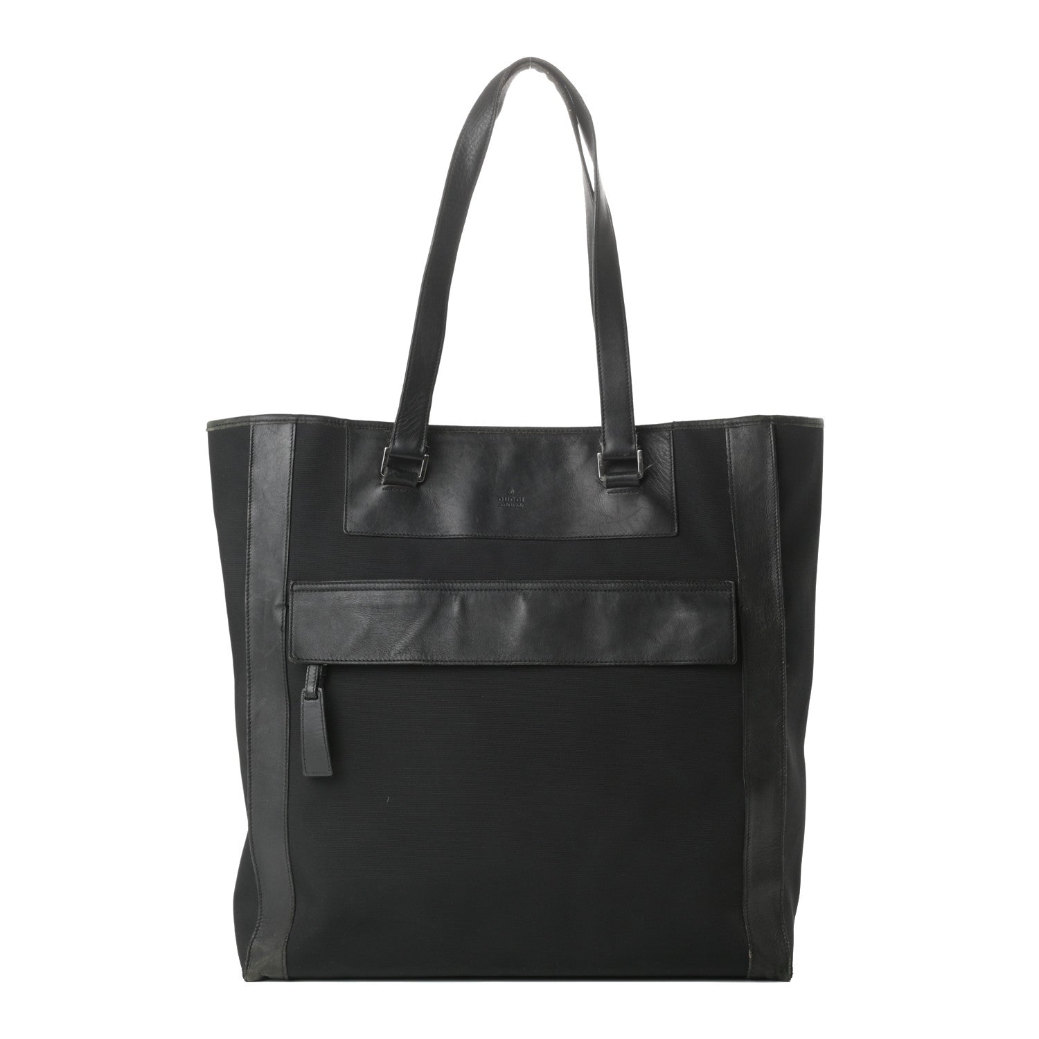 Gucci Nylon Calfskin Tote Black 1 of 20