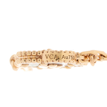 Van Cleef & Arpels 18K Rose Gold Carnelian Mother of Pearl Onyx 5 Motifs Lucky Spring Bracelet 4 of 5