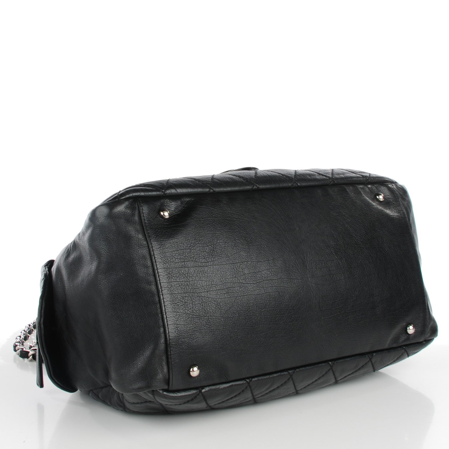 Chanel Calfskin Quilted Bowling Bag Black 4 of 7