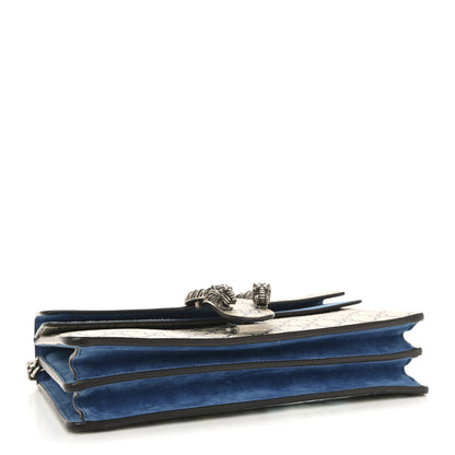 Gucci GG Supreme Monogram Blooms Small Dionysus Shoulder Bag Beige Navy Vintage Blue 4 of 14