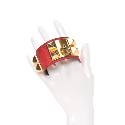 Hermes Epsom Collier de Chien CDC Bracelet S Rouge Casaque 2 of 6