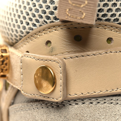 Gucci X SEGA Mesh Canvas Calfskin Removable Crystals Flashtrek Sneakers 36 Mystic White Oatmeal Sand Storm 10 of 10