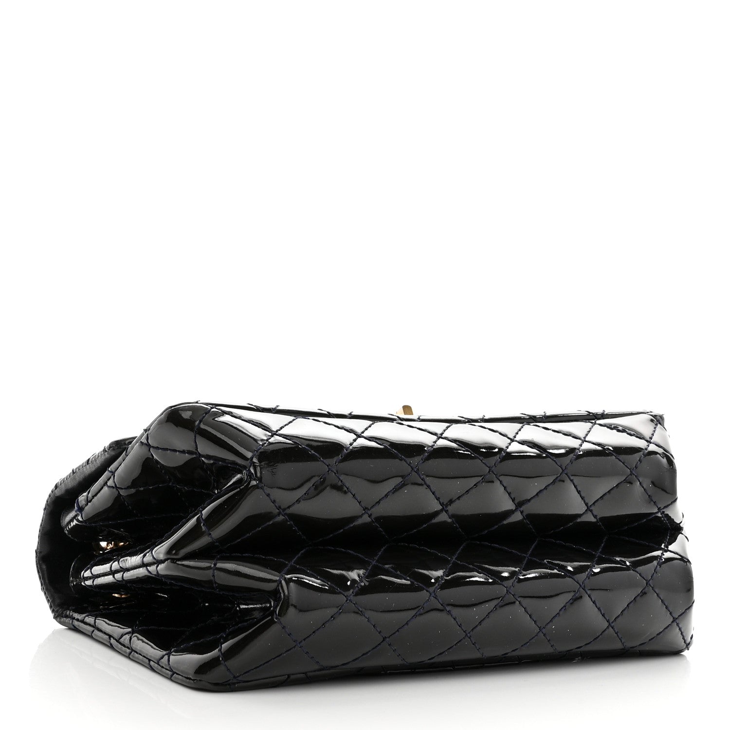 Chanel Patent Quilted Accordion Reissue 2.55 Flap Navy 4 of 14