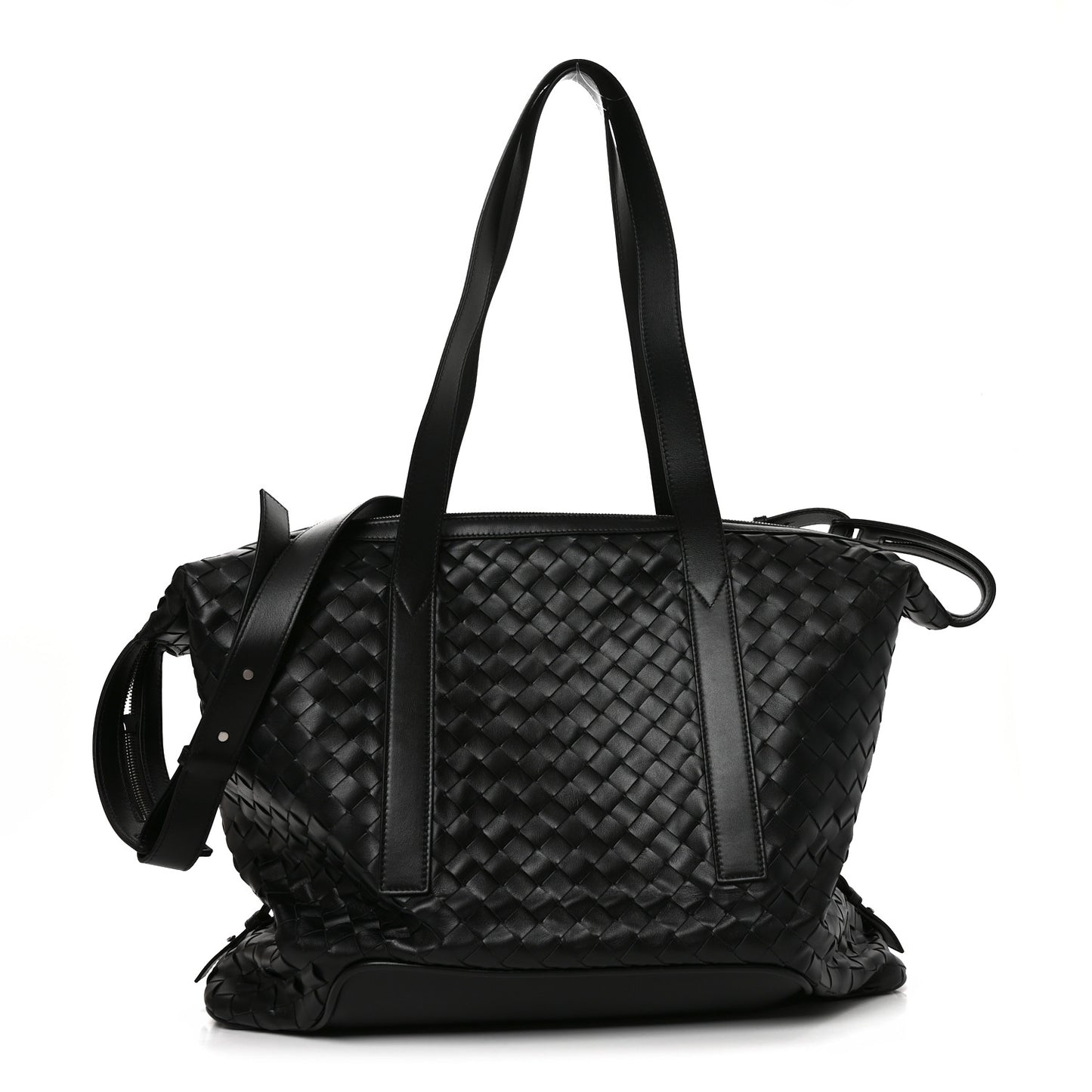 Nappa Intrecciato Helix Weekender Bag Black