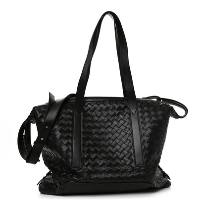 Bottega Veneta Nappa Intrecciato Helix Weekender Bag Black 1 of 11
