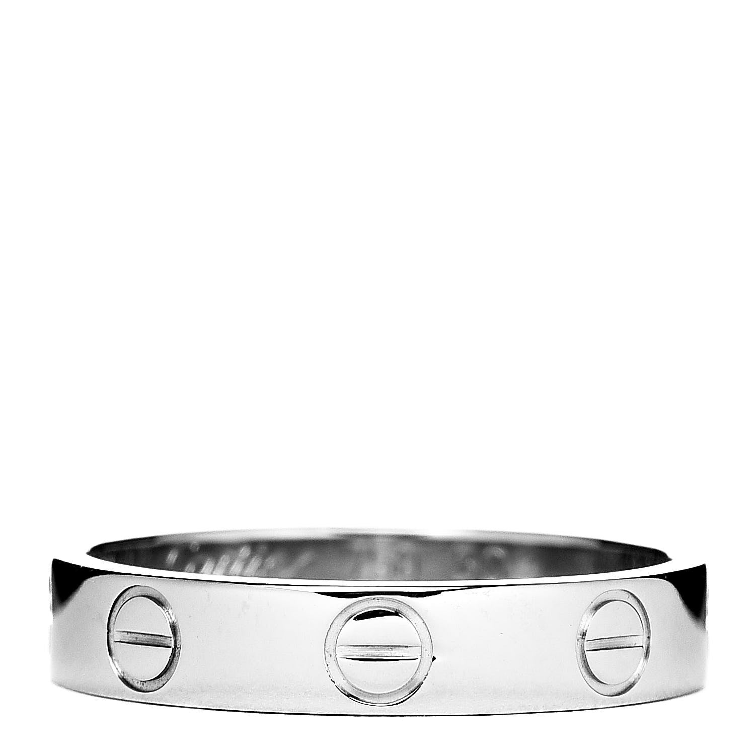Cartier 18K White Gold 3.5mm LOVE Wedding Band Ring 50 5.25 3 of 4