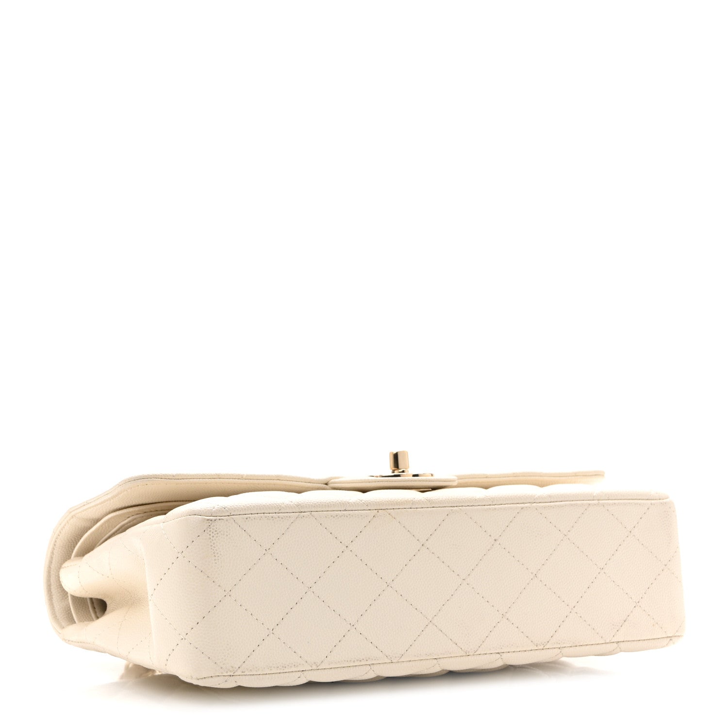 Chanel Caviar Quilted Medium Double Flap White 4 of 12