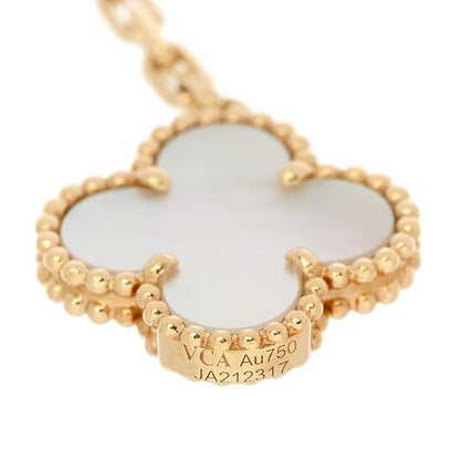 Van Cleef & Arpels 18K Yellow Gold Mother of Pearl Malachite Carnelian Tiger Eye 4 Motifs Lucky Alhambra Bracelet 3 of 4