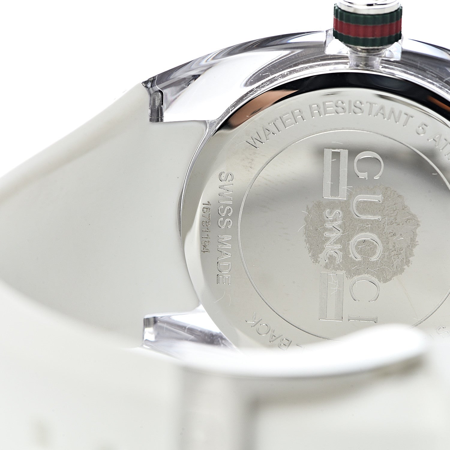 Gucci Stainless Steel Rubber 36mm Sync Web Quartz Watch 7 of 10