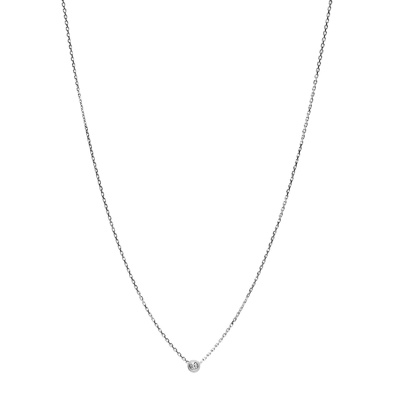 Cartier 18K White Gold Diamond XS D'Amour Pendant Necklace 1 of 6