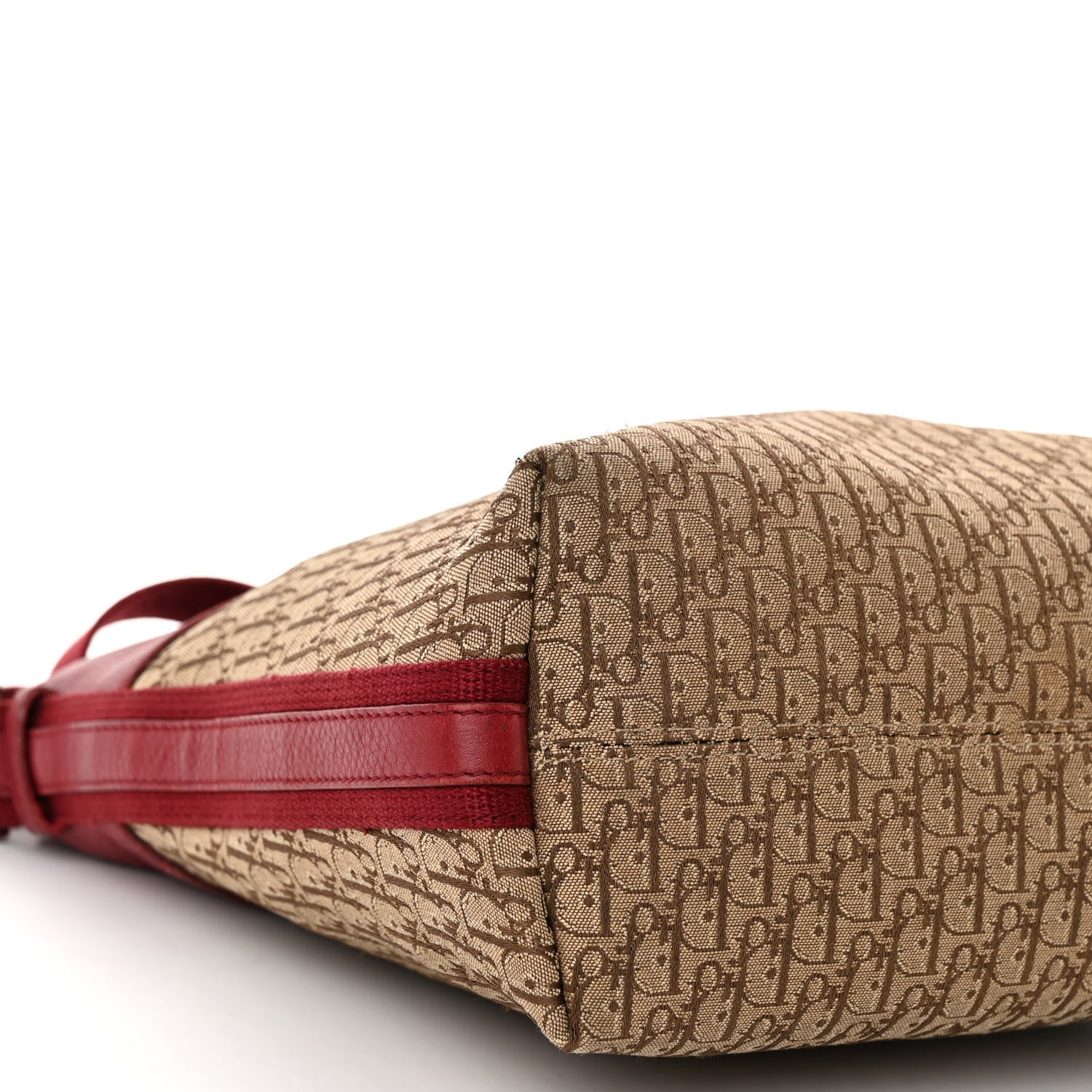 Christian Dior Monogram Street Chic Shoulder Bag Beige Red 8 of 11