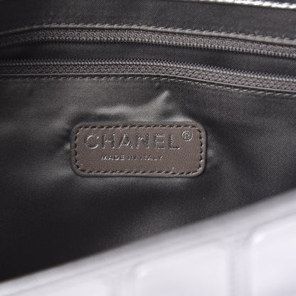 Chanel Vinyl Large Ice Cube Flap Silver 7 of 13