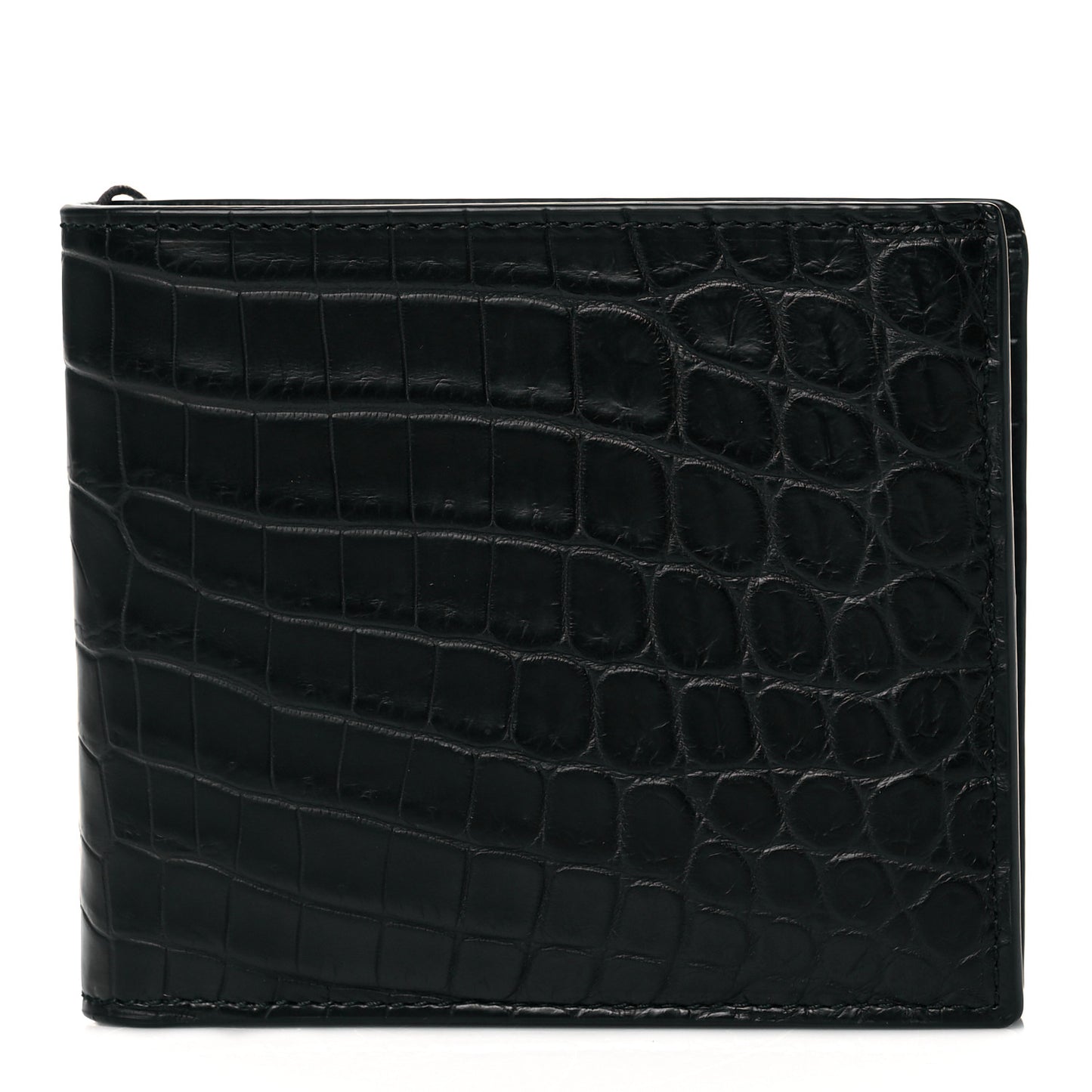 Crocodile Bi-Fold Wallet Black