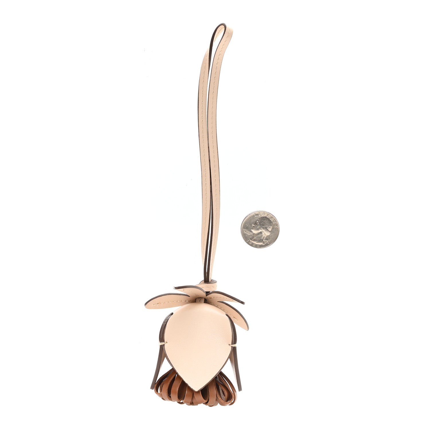 Miu Miu Calfskin Trick Bag Charm Powder Beige Cognac 2 of 5