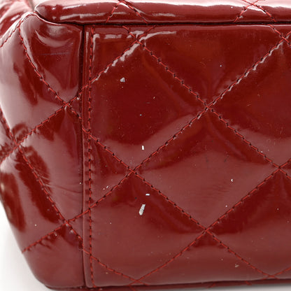 Chanel Patent Quilted Maxi Double Flap Red 13 of 19