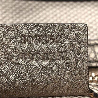 Gucci Metallic Cellarius Calfskin Small Soho Top Handle Satchel Sasso 8 of 10