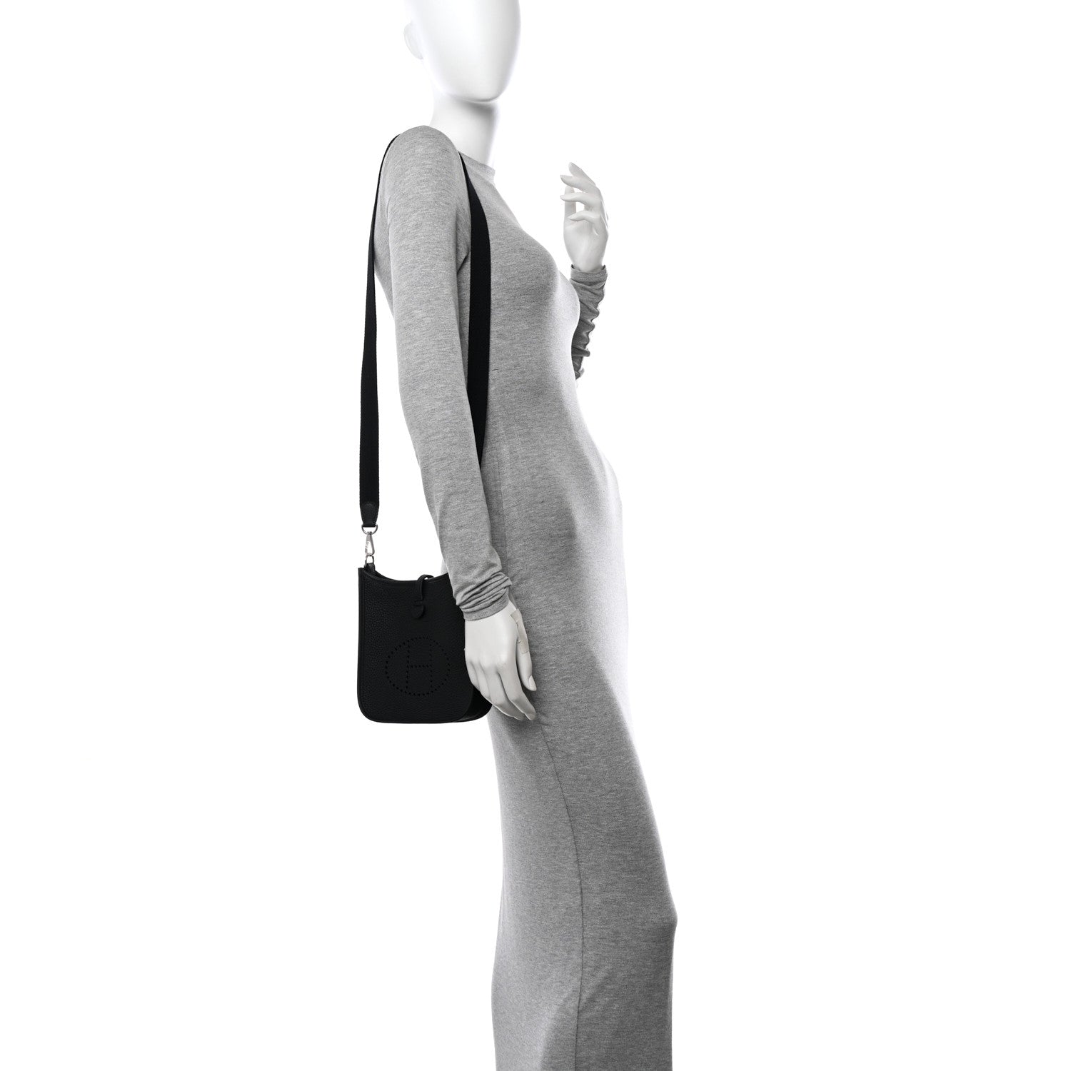 Hermes Taurillon Clemence Evelyne TPM Black 2 of 11