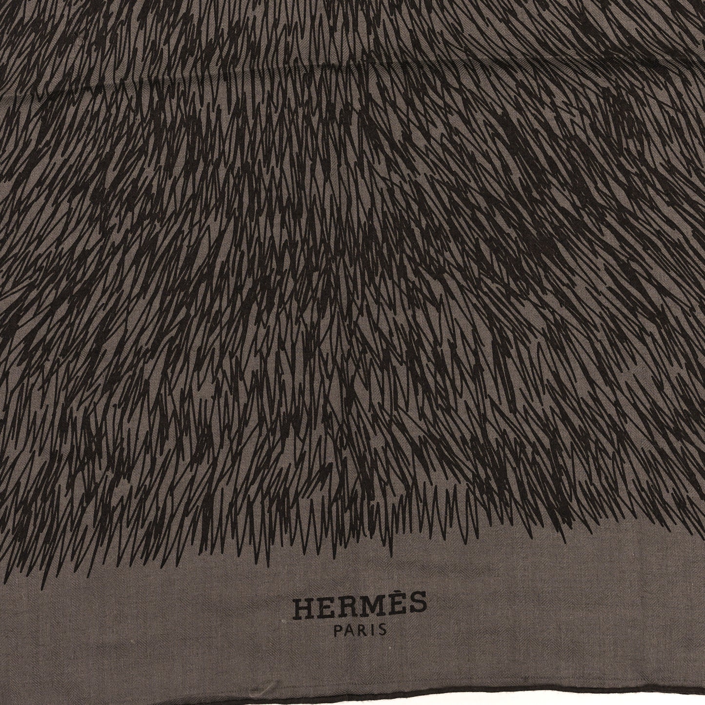 Cashmere Silk Touchez-Moi Shawl 140 Black Beige