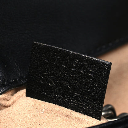 Gucci Calfskin Matelasse Monochrome GG Marmont Chain Belt Bag Black 7 of 10