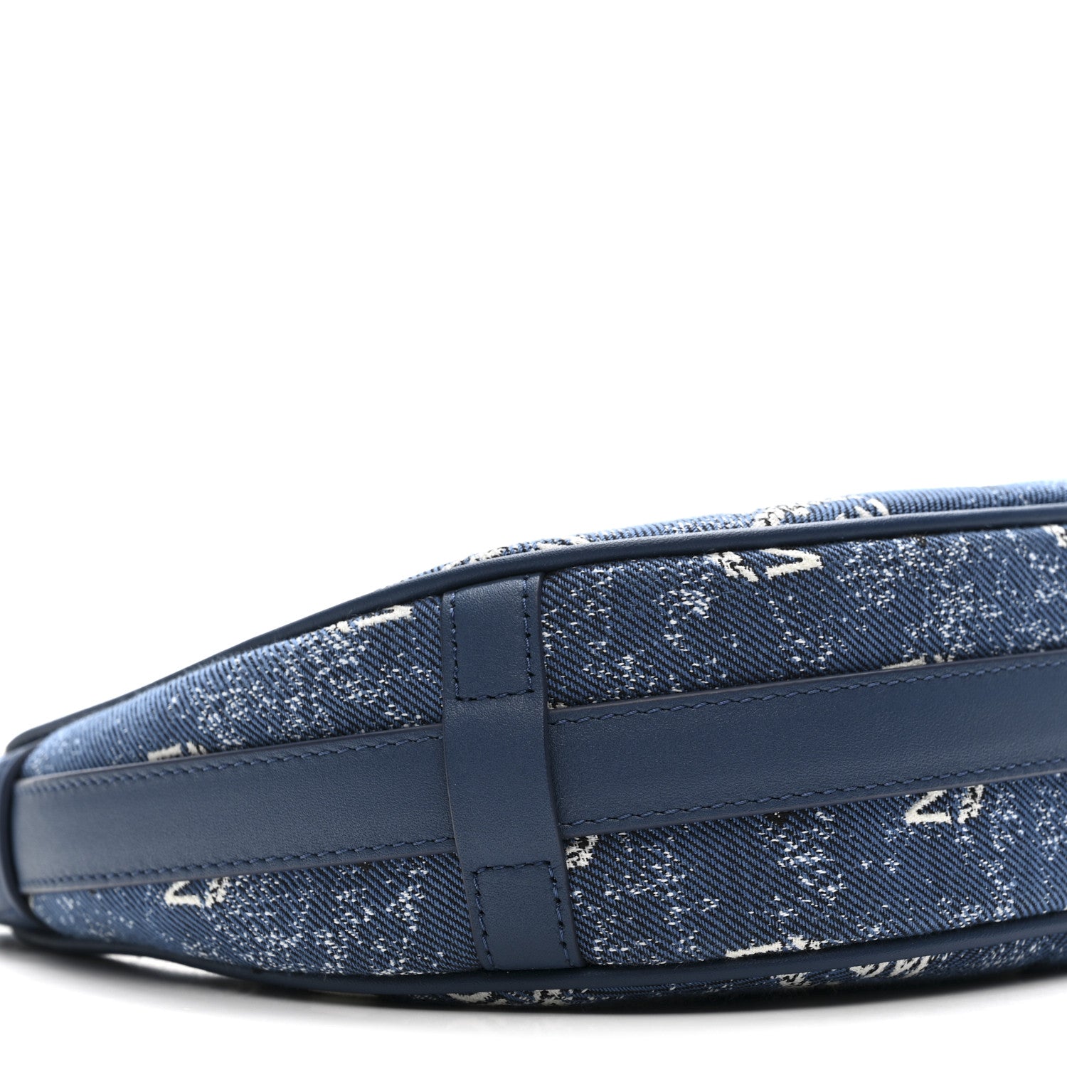 MCM Jacquard Small Aren Hobo Denim Blue 9 of 10