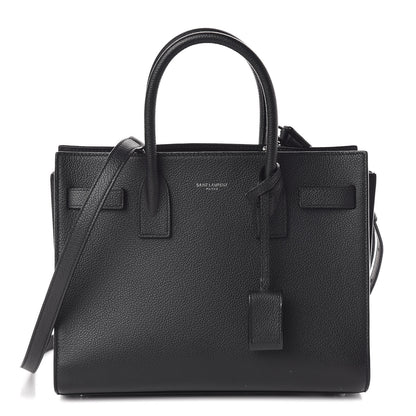 Saint Laurent Grained Calfskin Baby Sac De Jour Black 1 of 8