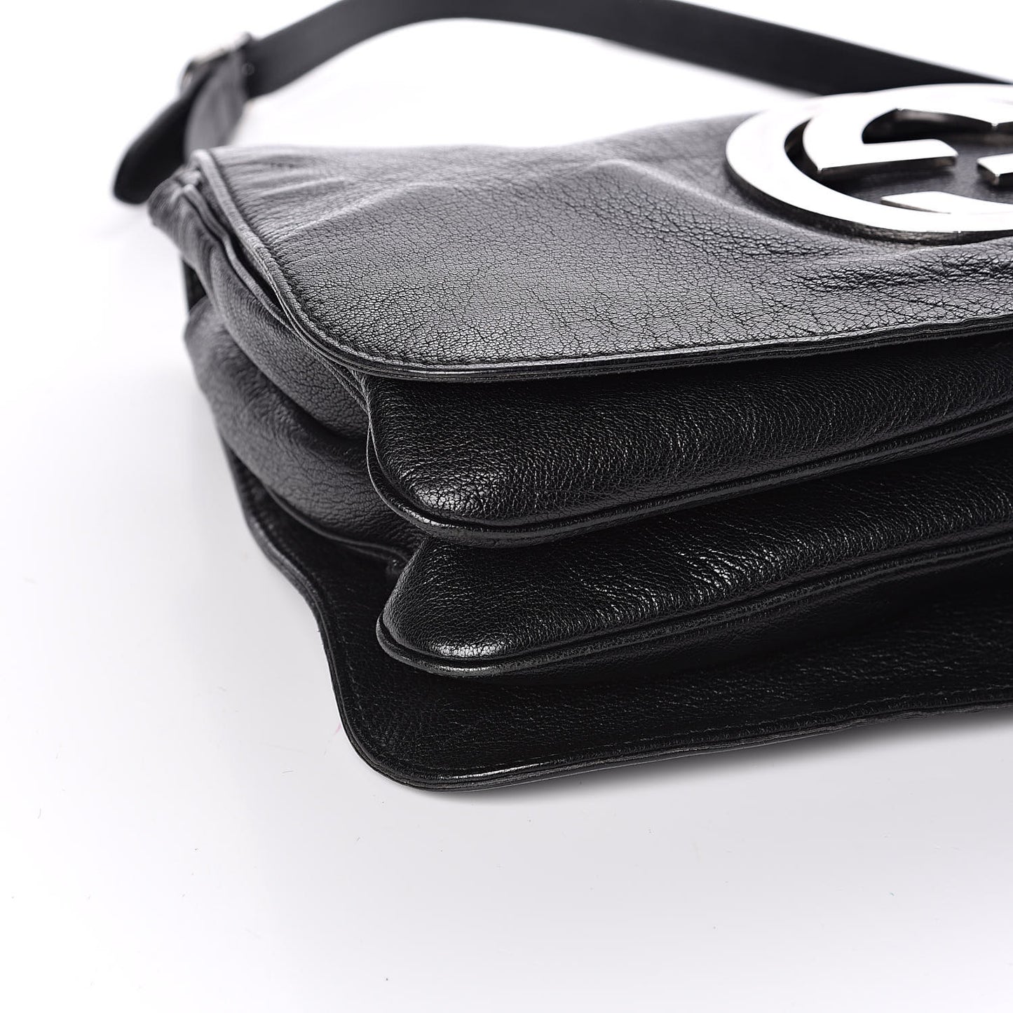 Calfskin Blondie Medium Shoulder Flap Black