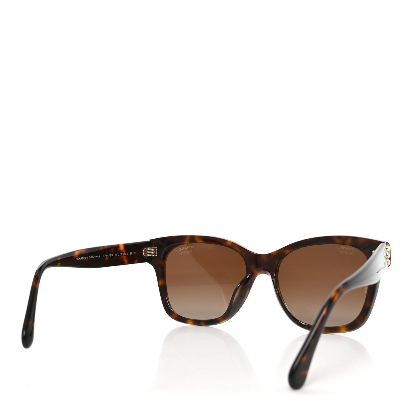 Acetate Polarized Pearl CC Square Sunglasses 5482-H-A Dark Tortoise