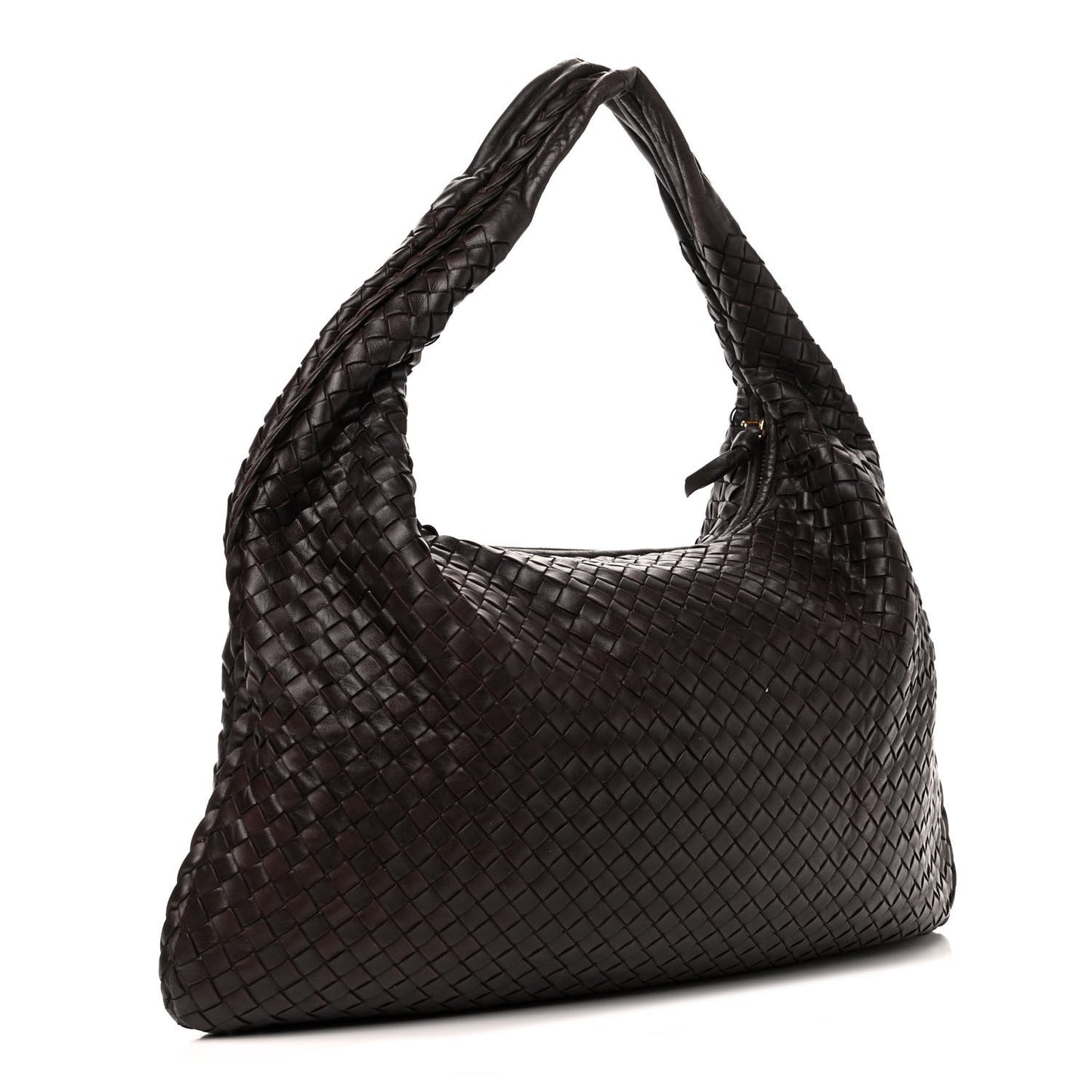 Nappa Intrecciato Large Veneta Hobo Ebano