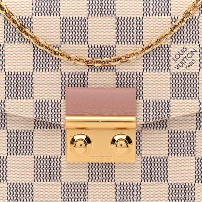 Louis Vuitton Damier Azur Croisette Chain Wallet Rose Ballerine 7 of 10