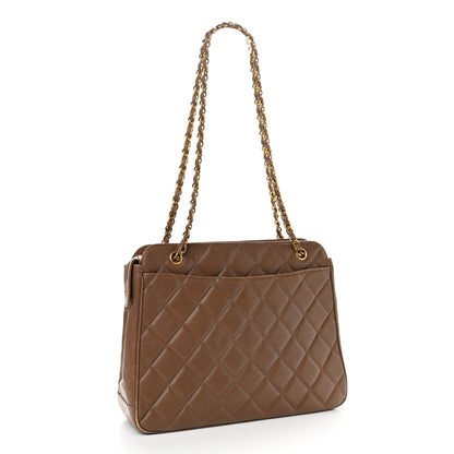 Chanel Caviar Quilted Sun Medallion Shoulder Bag Brown 3 of 21
