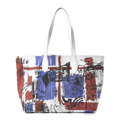 Burberry Canvas House Check Union Jack Sketchbook Reversible Doodle Tote Red White Blue 1 of 17