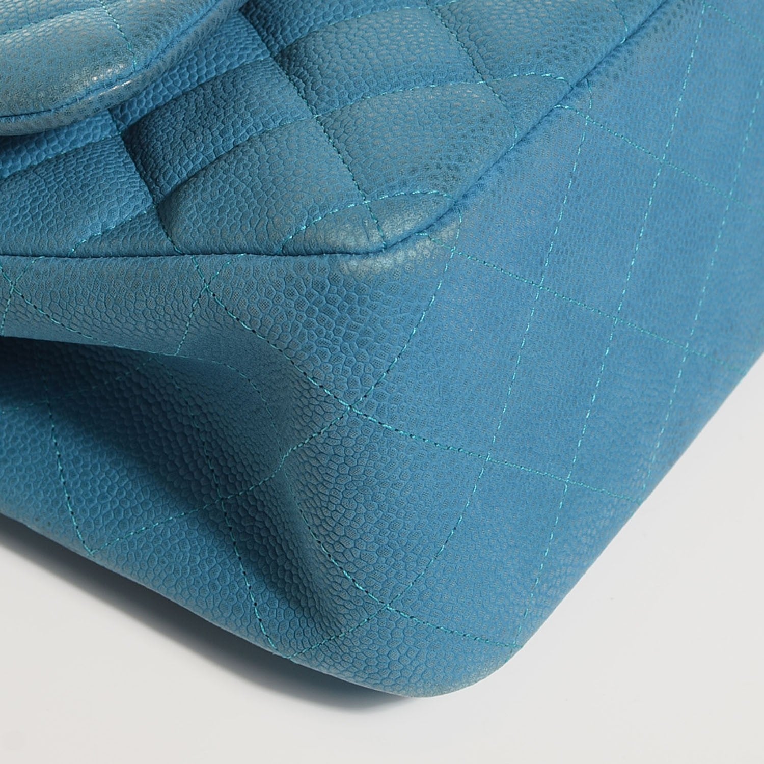 Chanel Iridescent Caviar Quilted Jumbo Double Flap Blue 9 of 9