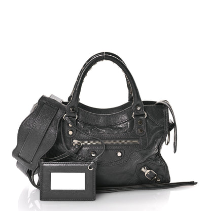Balenciaga Agneau Classic Silver Hardware Mini City Gris Fossile 3 of 15