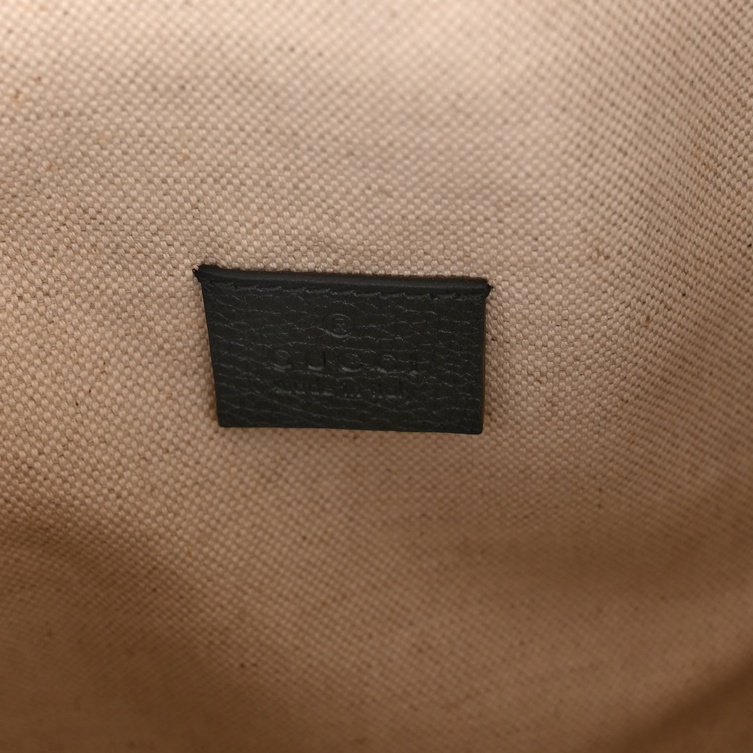 Gucci Grained Calfskin Logo Belt Bag Black 6 of 9
