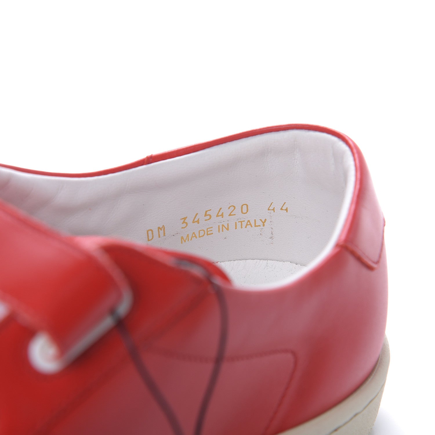 Saint Laurent Calfskin Mens Flat Heel Wolly Sneakers 44 Red Flame 8 of 9