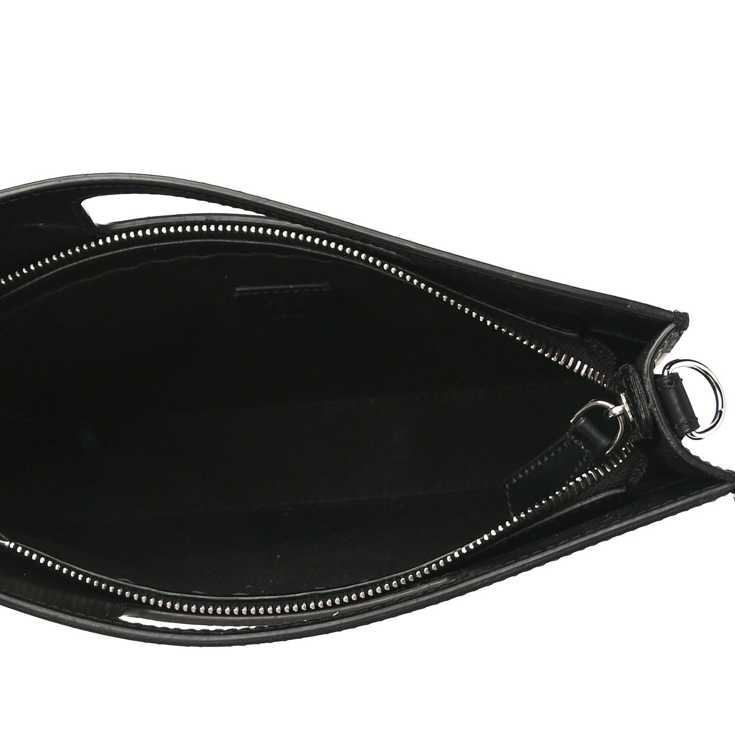 Vitello King Logo Embossed Mini East West Shopper Black