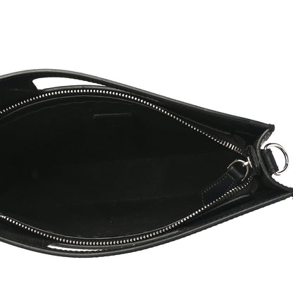 Fendi Vitello King Logo Embossed Mini East West Shopper Black 5 of 11